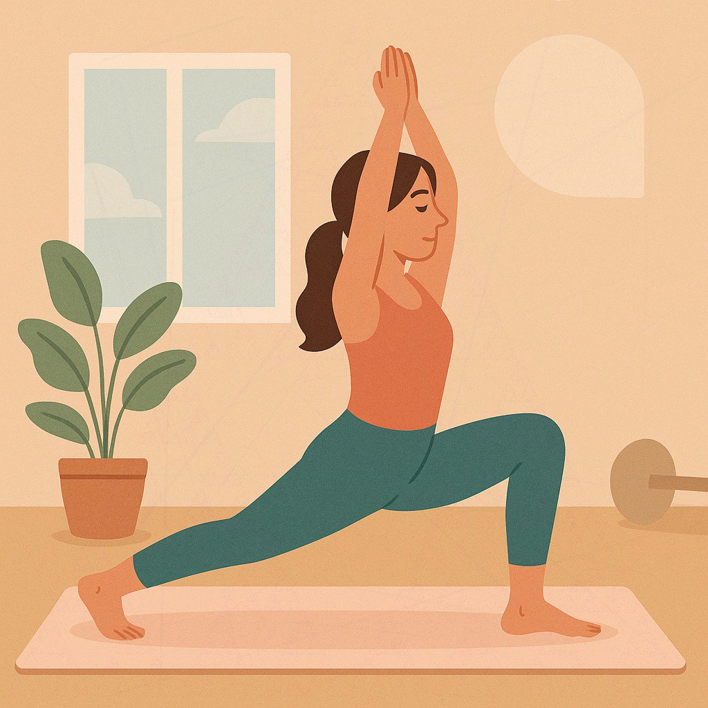 Instructor meditând lângă un pin